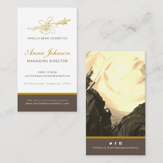 バニラ美しいヘルスカンパニーフォトカスタム 名刺 (正面/裏面)