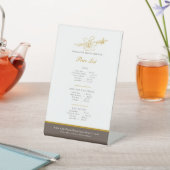 バニラ美しい製品価格リスト茶色の黄色 台座サイン (インサイチュ)