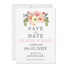 バニラ赤面フローラ結婚式の日付を保存