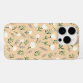 バニラ&ホワイトフラワーフォンケース Case-Mate iPhoneケース (裏面 (横))