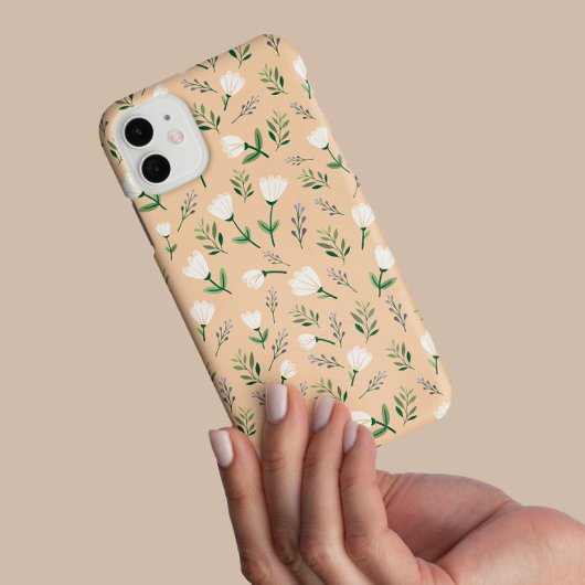 バニラ&ホワイトフラワーフォンケース Case-Mate iPhoneケース