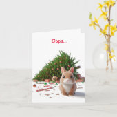 バニーいけなクリスマス カード (黄色い花)