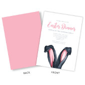 バニーおもしろいイヤーイースターディナー 招待状