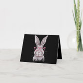 バニーおもしろいキュート家族ギフトイースター カード (正面)