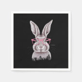 バニーおもしろいキュート家族ギフトイースター スタンダードカクテルナプキン (正面)