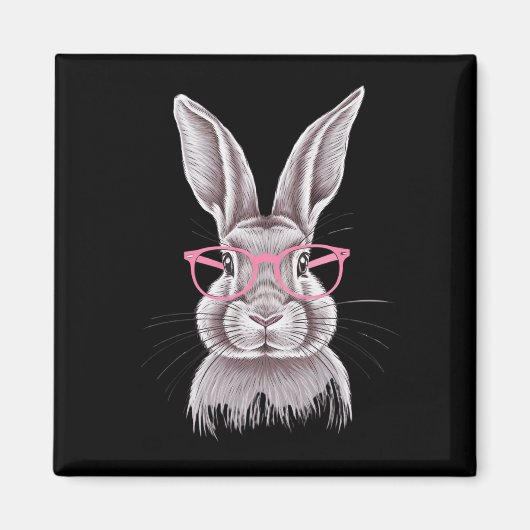 バニーおもしろいキュート家族ギフトイースター マグネット (正面)