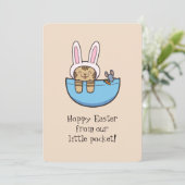 バニーおもしろいコスチュームイースターの猫 シーズンカード (スタンド正面)