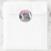 バニーおもしろいステッカー ラウンドシール (バッグ)