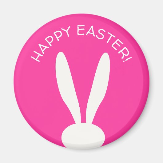 バニーおもしろいハッピーイースターエッグ狩りパーティー モダン マグネット (正面)