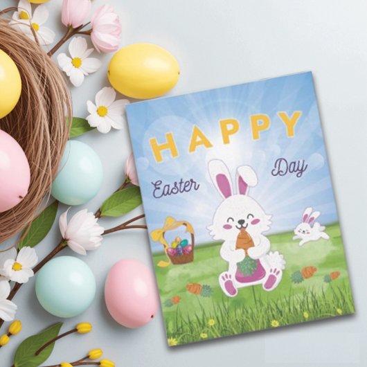 バニーおもしろいハッピーイースターデイホリデーカード シーズンカード