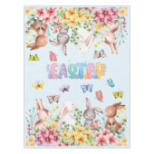 バニーおもしろいハッピーイースターデー テーブルクロス (正面)