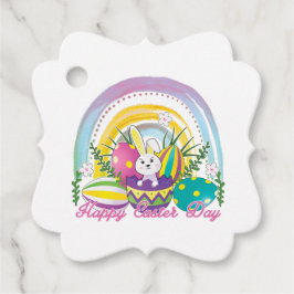バニーおもしろいハッピーイースターデー フェイバータグ