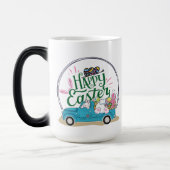 バニーおもしろいハッピーイースターデー モーフィングマグカップ (左)
