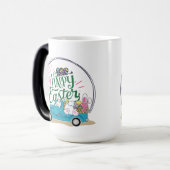 バニーおもしろいハッピーイースターデー モーフィングマグカップ (正面左)