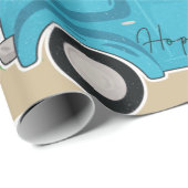 バニーおもしろいハッピーイースターデー ラッピングペーパー (ロールコーナー)