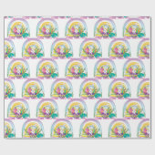 バニーおもしろいハッピーイースターデー ラッピングペーパー (フラット)