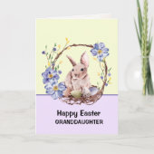 バニーおもしろいハッピーイースター孫娘 シーズンカード (正面)