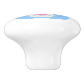 バニーおもしろいブルー セラミックノブ (側面)