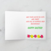 バニーおよびビーグル犬のイースターカード シーズンカード (内部)