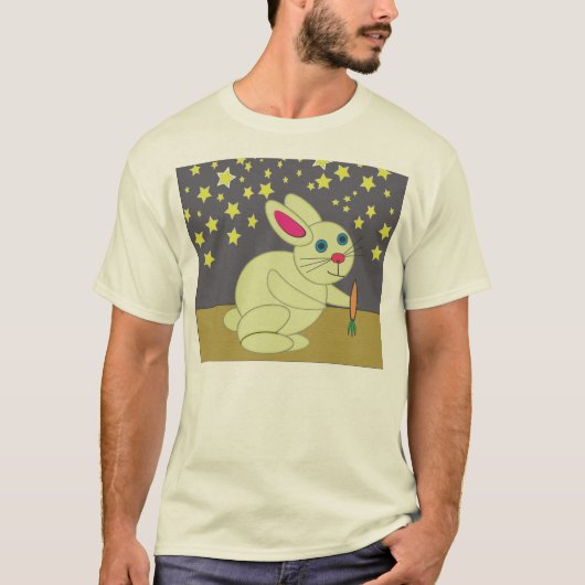 バニーおよび星のベビーのワイシャツ Tシャツ (正面)