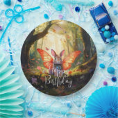 バニーお洒落の魅惑の森ハッピーバースデー ペーパープレート (パーティー)