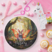 バニーお洒落の魅惑の森ハッピーバースデー ペーパープレート (パーティー)