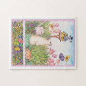 バニーお洒落イン春ガーデン ジグソーパズル (横)