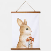 バニーお洒落フローラウッドランド子供部屋デコール 吊り下げ型タペストリー (正面)