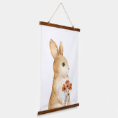 バニーお洒落フローラウッドランド子供部屋デコール 吊り下げ型タペストリー (傾斜あり)