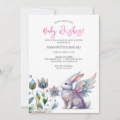 バニーお洒落ベビーシャワー招待状 招待状 (正面)