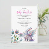 バニーお洒落ベビーシャワー招待状 招待状 (スタンド正面)