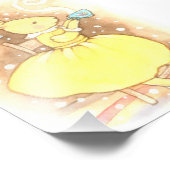 バニーお洒落ラビットカップオブティーイラストレーション フォトプリント            (角)