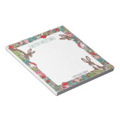 バニーお洒落ラビットマッシュルームイースターカスタム ノートパッド (アングル)