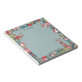 バニーお洒落ラビットマッシュルームウッドランドクリスマス ノートパッド (アングル)