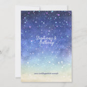 バニーお洒落ラビットムーンスターズユニーク結婚ズ 招待状 (裏面)