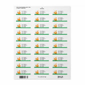 バニーお洒落ラビット差出人住所ラベル ラベル (フルシート)