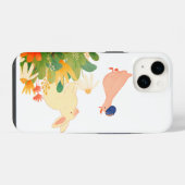 バニーお洒落&バードイン開花 – かわいい春フォア iPhoneケース (裏面横)