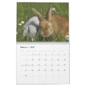 バニーかわいいバニーウサギの2018年- 12か月 カレンダー (2月 2027)