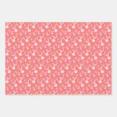 バニーかわいい復活祭のパターン ラッピングペーパーシート (正面)