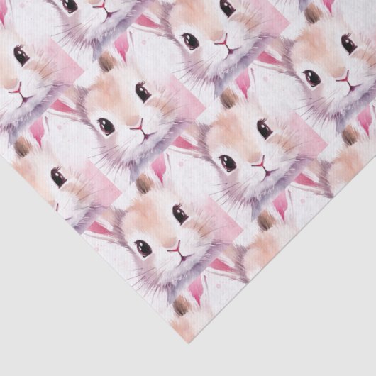 バニーかわいい水の色ピンクの赤ちゃんシャワー 薄葉紙 (詳細)