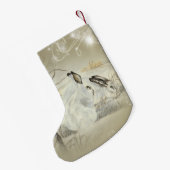 バニーかウサギのクリスマスのストッキング スモールクリスマスストッキング (裏面 (吊り時))