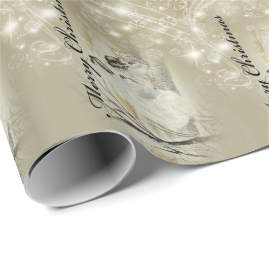 バニーかウサギのクリスマスの包装紙 ラッピングペーパー (ロールコーナー)