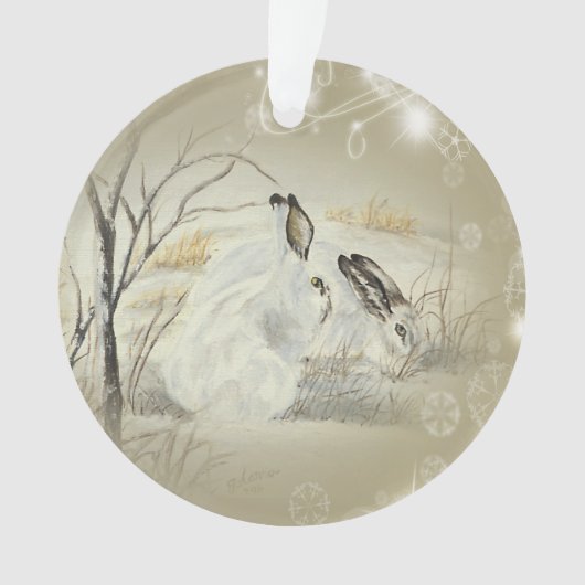 バニーかウサギのクリスマスオーナメント オーナメント (正面)