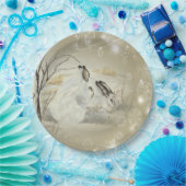 バニーかウサギの紙皿 ペーパープレート (パーティー)