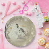 バニーかウサギの紙皿 ペーパープレート (パーティー)