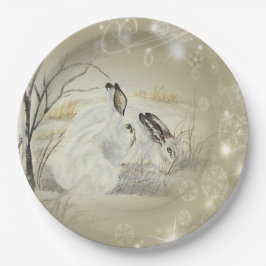 バニーかウサギの紙皿 ペーパープレート