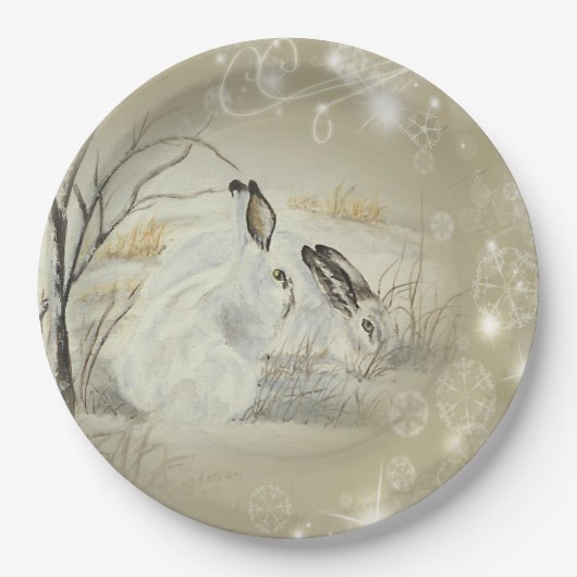 バニーかウサギの紙皿 ペーパープレート (正面)