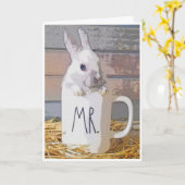 バニーがあなたを愛している カード (黄色い花)