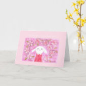 バニーが君を愛してる可愛いウサギが好き カード (黄色い花)