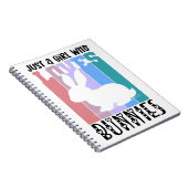 バニーが大好きな女の子かわいいイースターバニー ノートブック (右側)